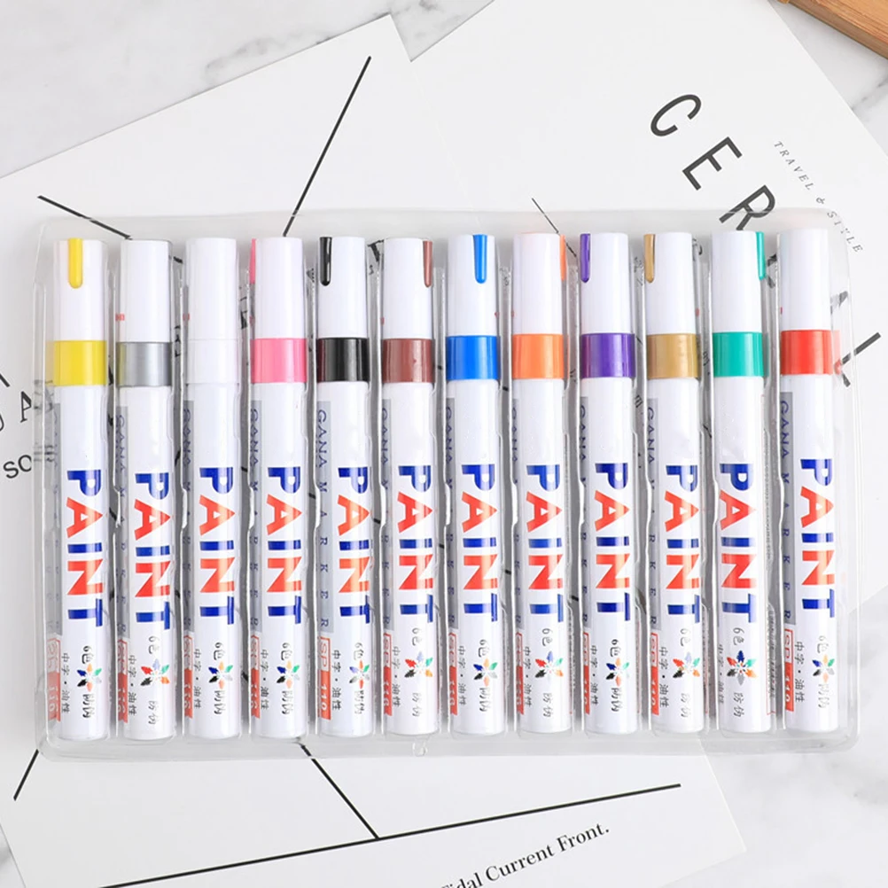 12 Pcs Paint Marker Pen Tire Scratch Repair Coat Touch Automotive Touch-Up Paint Up Various Colors Automotive Use Durable
12 Pcs Paint Marker Pen Tire Scratch Repair Coat Touch Automotive Touch-Up Paint Up Various Colors Automotive Use Durable