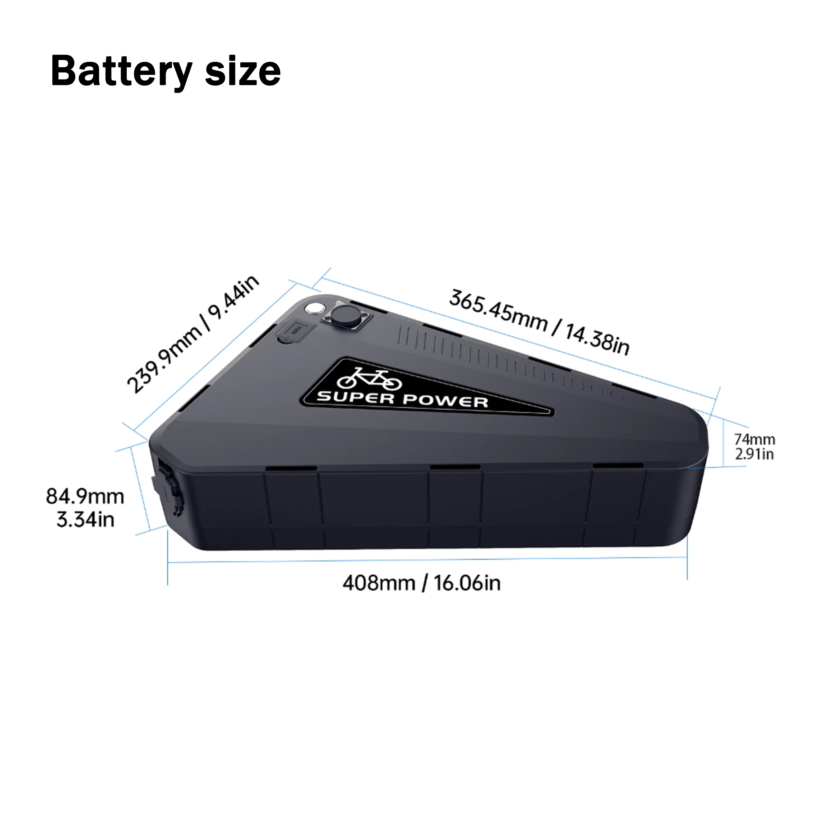 Ebike 60V 20AH 25AH Downtube Powerful Triangle Lithium Battery for 250W-3000W Motor with 6A Charger
Ebike 60V 20AH 25AH Downtube Powerful Triangle Lithium Battery for 250W-3000W Motor with 6A Charger