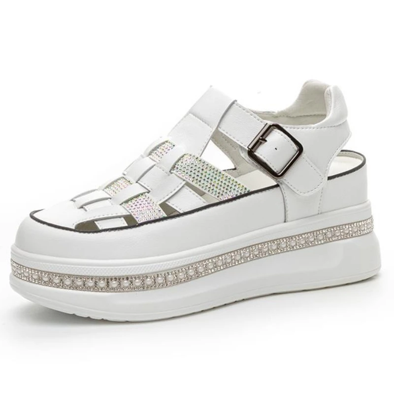 2025 New 7CM Weave Genuine Leather Boots Comfy Breathable Sandals Women Slippers Summer Platform Wedge Hook Hollow Flats Shoes
2025 New 7CM Weave Genuine Leather Boots Comfy Breathable Sandals Women Slippers Summer Platform Wedge Hook Hollow Flats Shoes