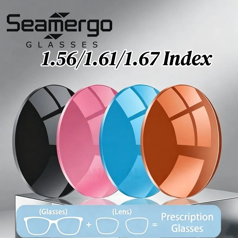 SEAMERGO 1.56/1.61/1.67 Index Lenses Customization Photochromic Hyperopia Myopia Prescription Lens Resin Anti Blue Ray Eyewear
SEAMERGO 1.56/1.61/1.67 Index Lenses Customization Photochromic Hyperopia Myopia Prescription Lens Resin Anti Blue Ray Eyewear