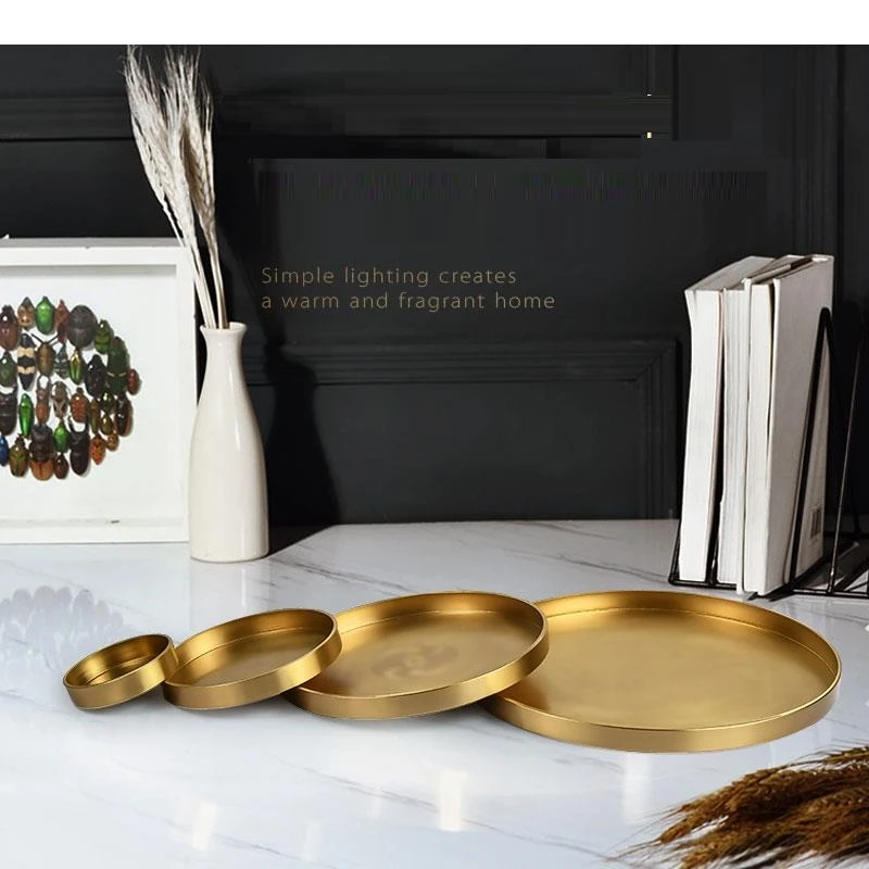 Household Round Brass Storage Tray Coffee Table Metal Candy Jewelry Plate Steak Salad Food Countertop Living Room Decor
Household Round Brass Storage Tray Coffee Table Metal Candy Jewelry Plate Steak Salad Food Countertop Living Room Decor