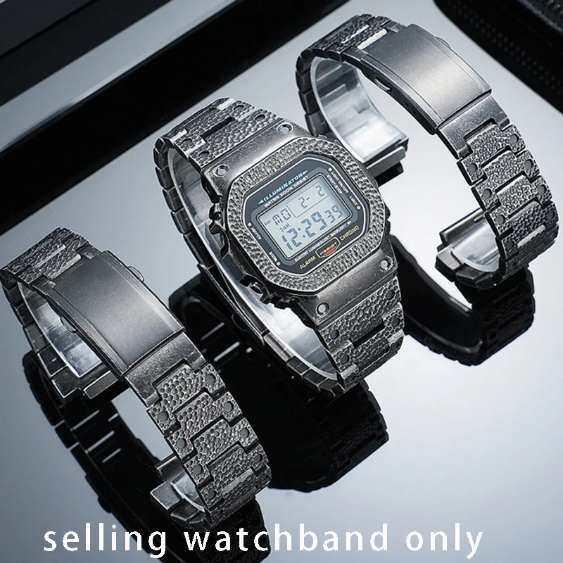 Для Casio DW5600 GMW-B5000 GA-2100: Набор корпусов из нержавеющей стали с узором «Молоток», корпус из титанового сплава, набор для самостоятельной сборки ремешка и корпуса часов
Для Casio DW5600 GMW-B5000 GA-2100: Набор корпусов из нержавеющей стали с узором «Молоток», корпус из титанового сплава, набор для самостоятельной сборки ремешка и корпуса часов