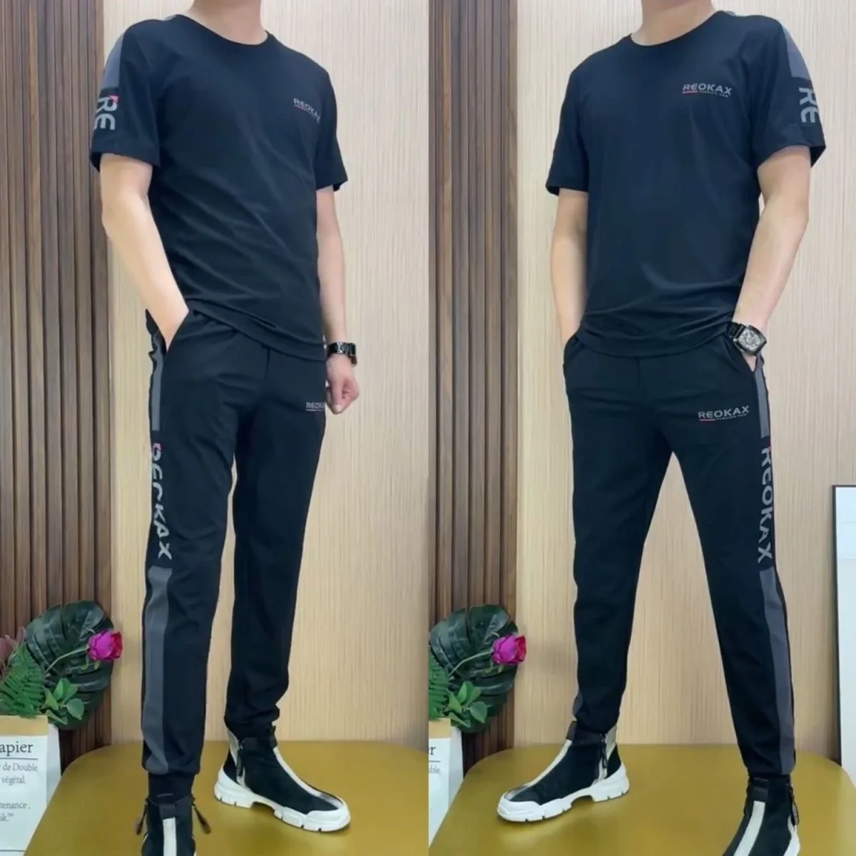 Faionable Summer Men's Set round Ne High End Casual Spor Comfortable Versatile Trendy Haome ort Sve Long Pants
Faionable Summer Men's Set round Ne High End Casual Spor Comfortable Versatile Trendy Haome ort Sve Long Pants
