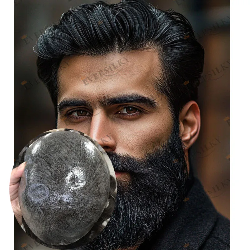 Blace Man Jet Black Super Durable Silicon Toupee Undetectable Natural Hairline 30mm Wavy 120Density Thick Hair System Prosthesis
Blace Man Jet Black Super Durable Silicon Toupee Undetectable Natural Hairline 30mm Wavy 120Density Thick Hair System Prosthesis