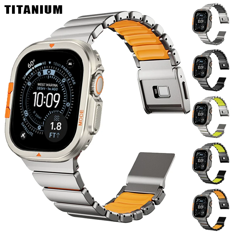 Роскошный титановый ремешок + металлический корпус из нержавеющей стали для Apple Watch Ultra 3 2 1 49 мм, спортивный ремешок для iwatch Series 11 10 9 46 мм 45 мм 44 мм
Роскошный титановый ремешок + металлический корпус из нержавеющей стали для Apple Watch Ultra 3 2 1 49 мм, спортивный ремешок для iwatch Series 11 10 9 46 мм 45 мм 44 мм
