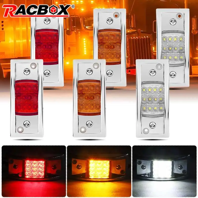 10pcs 12LED Side Marker Lights Rear Warning Signal Lamps for Buses Truck Trailer RV School Bus Lorries 12V 24V White Red Yellow
10pcs 12LED Side Marker Lights Rear Warning Signal Lamps for Buses Truck Trailer RV School Bus Lorries 12V 24V White Red Yellow