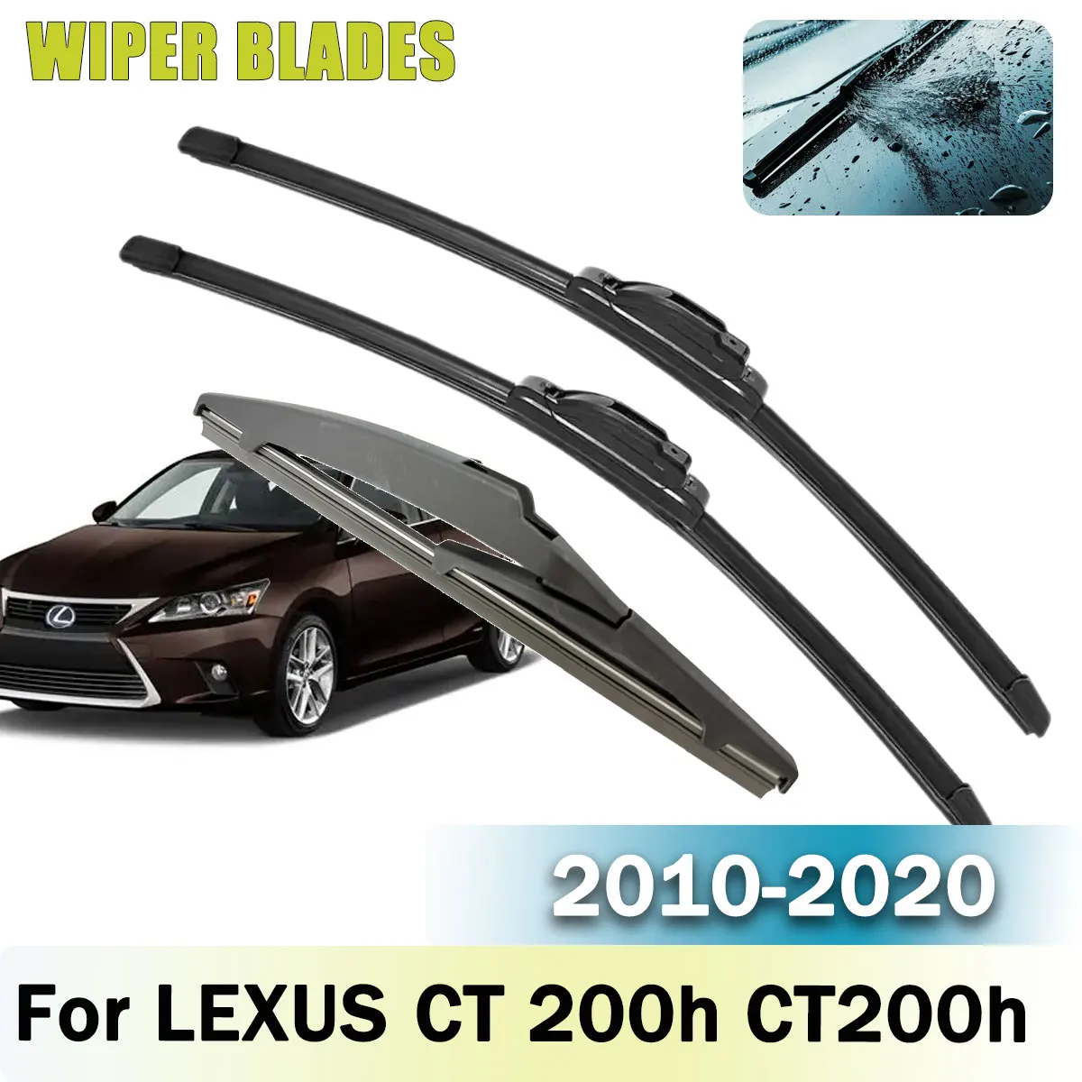 Car Front Rear Wiper Blades Brushes Set 3PCS For LEXUS CT 200h CT200h 2010-2020 Accessories Window Windscreen Windshield
Car Front Rear Wiper Blades Brushes Set 3PCS For LEXUS CT 200h CT200h 2010-2020 Accessories Window Windscreen Windshield