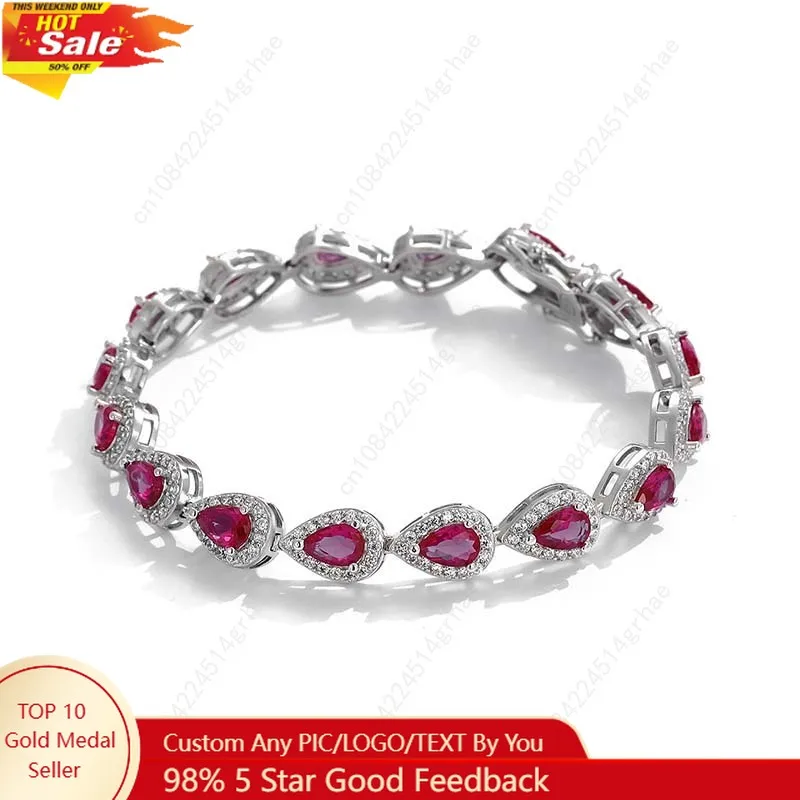 Luxury Solid Platinum PT950 Women's Pear-Shaped Moissanite Diamond Bracelet Full Diamond Bracelet
Luxury Solid Platinum PT950 Women's Pear-Shaped Moissanite Diamond Bracelet Full Diamond Bracelet
