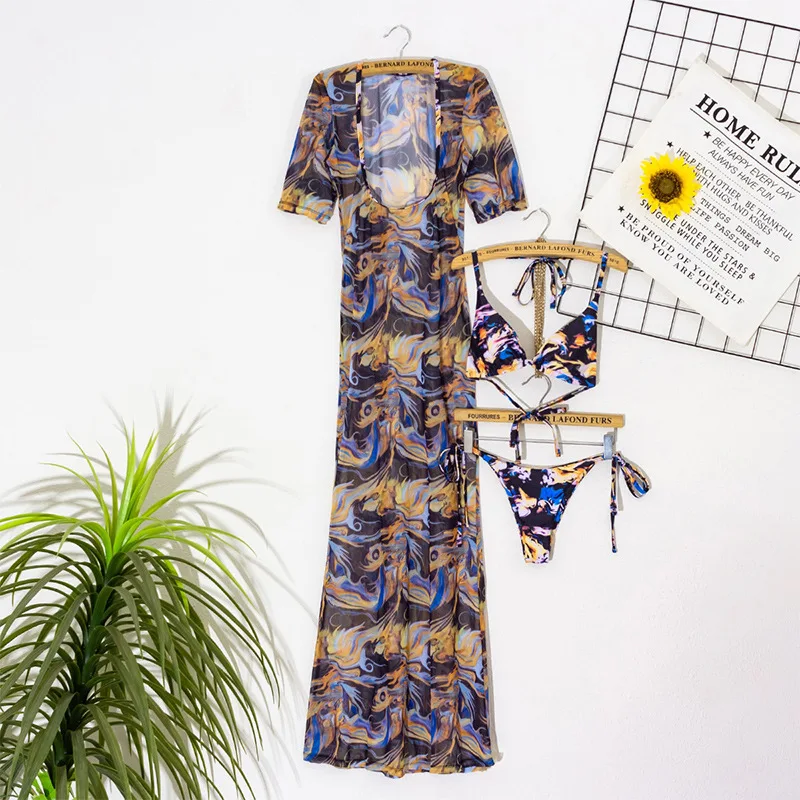 3 Pack Print Lace Up Bikini Sets Tropical Swimsuit and Kimono for Women Sexy Three Pieces Swimwear 2023 Beach Bathing Suit
3 Pack Print Lace Up Bikini Sets Tropical Swimsuit and Kimono for Women Sexy Three Pieces Swimwear 2023 Beach Bathing Suit