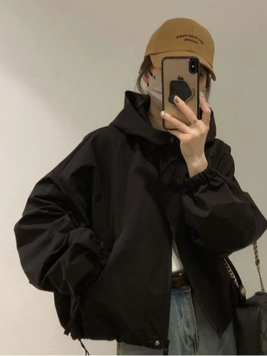 Womens Solid Hooded Jackets Lady Loose Drawstring Hem Lightweight Casual Outdoor Sports Coats 2026 Chic Daily Windbreakers
Womens Solid Hooded Jackets Lady Loose Drawstring Hem Lightweight Casual Outdoor Sports Coats 2026 Chic Daily Windbreakers