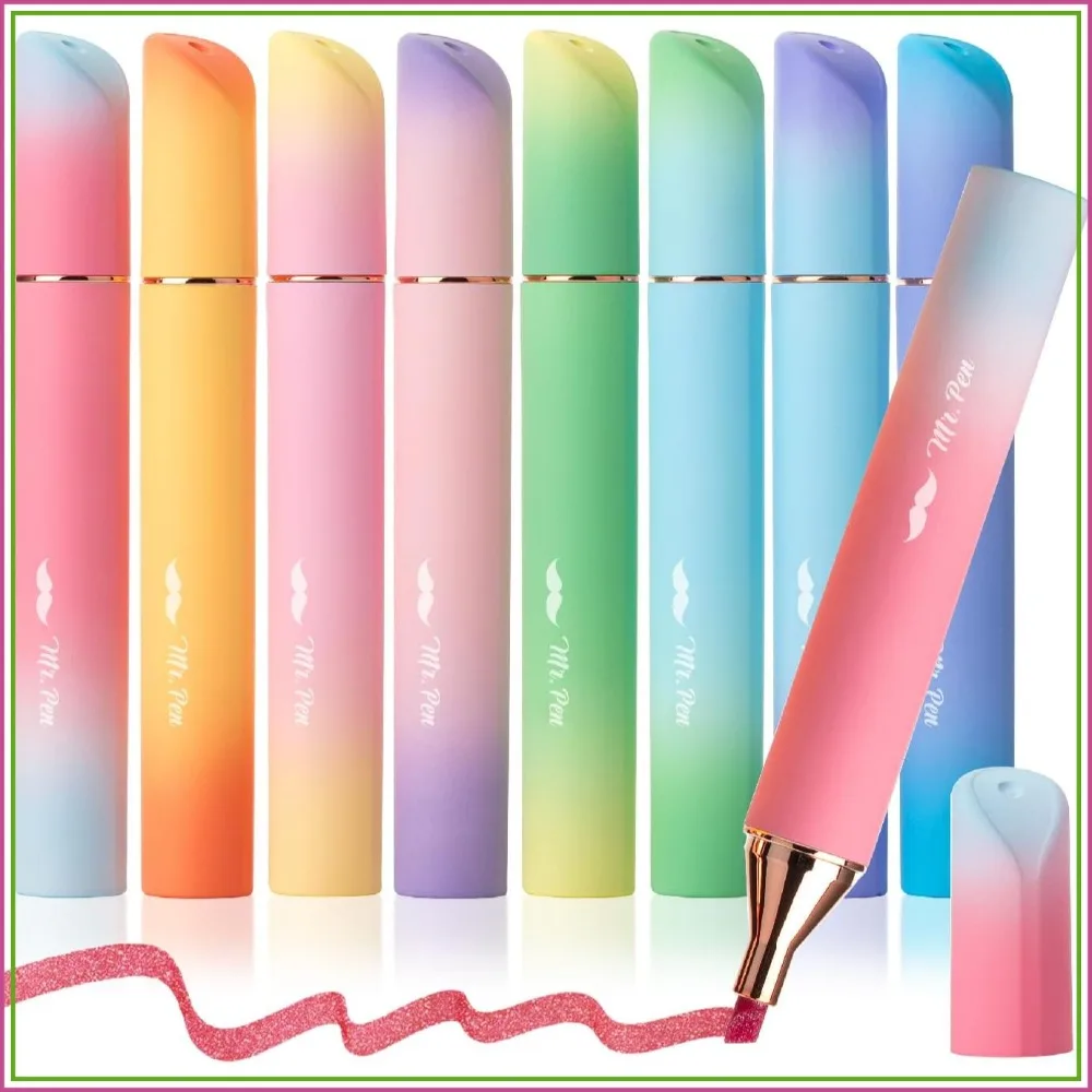 Glitter Highlighters, 8 Pack, Sunshine Colors | Chisel Tip for Journaling, Notes, Planners
Glitter Highlighters, 8 Pack, Sunshine Colors | Chisel Tip for Journaling, Notes, Planners