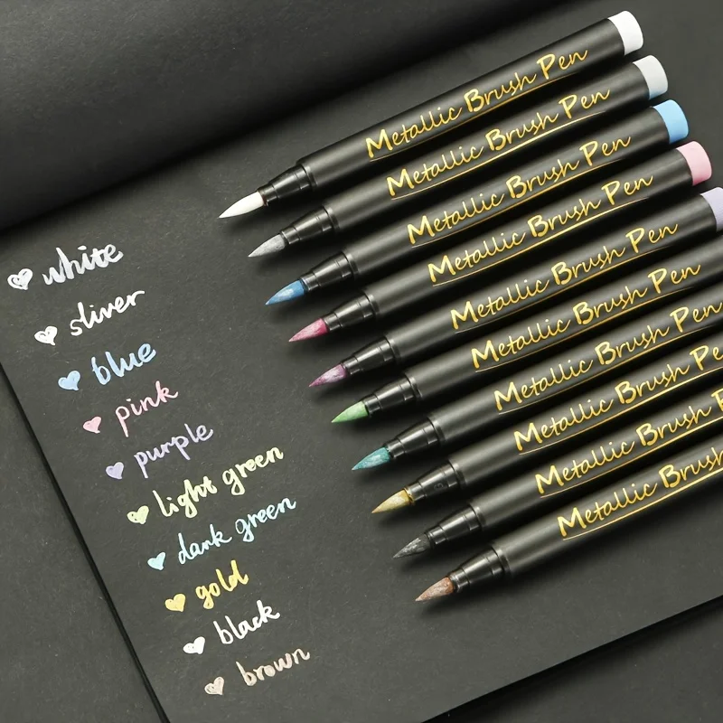10pcs Metal Color Brush Markers - Vibrant Acrylic Paint Pens for Diverse Artistry - Ultimate Calligraphy, Rock Painting & Crafti
10pcs Metal Color Brush Markers - Vibrant Acrylic Paint Pens for Diverse Artistry - Ultimate Calligraphy, Rock Painting & Crafti
