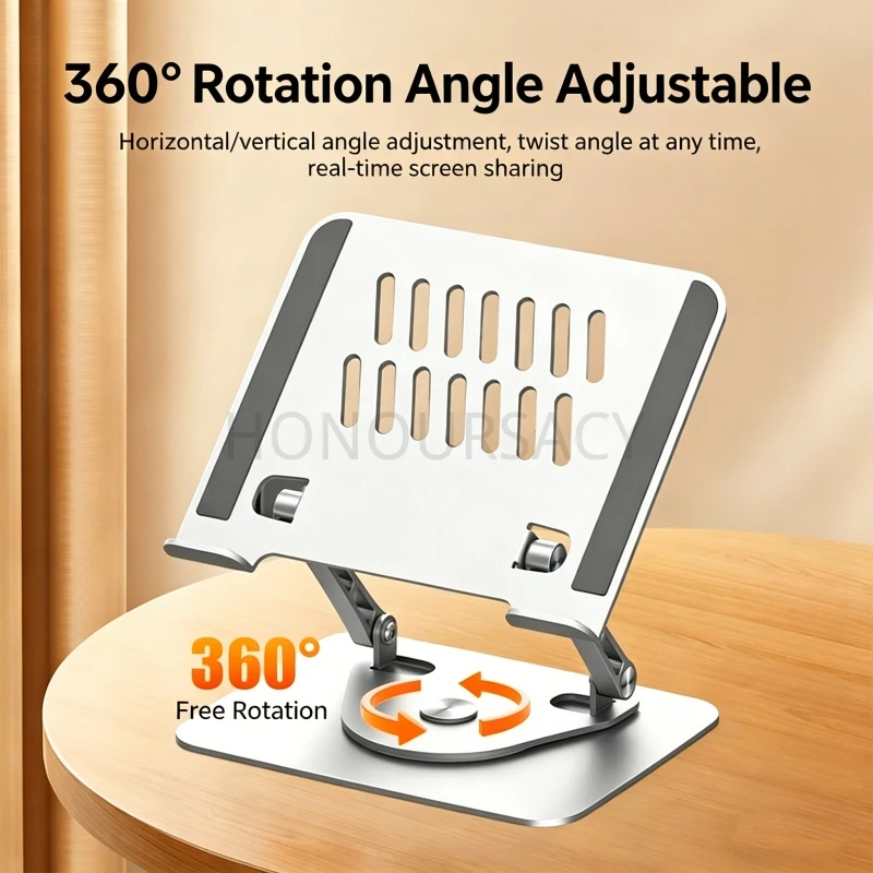 360° rotating ergonomic notebook tablet holder height adjustable heat dissipation bracket portable alloy support for daily work
360° rotating ergonomic notebook tablet holder height adjustable heat dissipation bracket portable alloy support for daily work