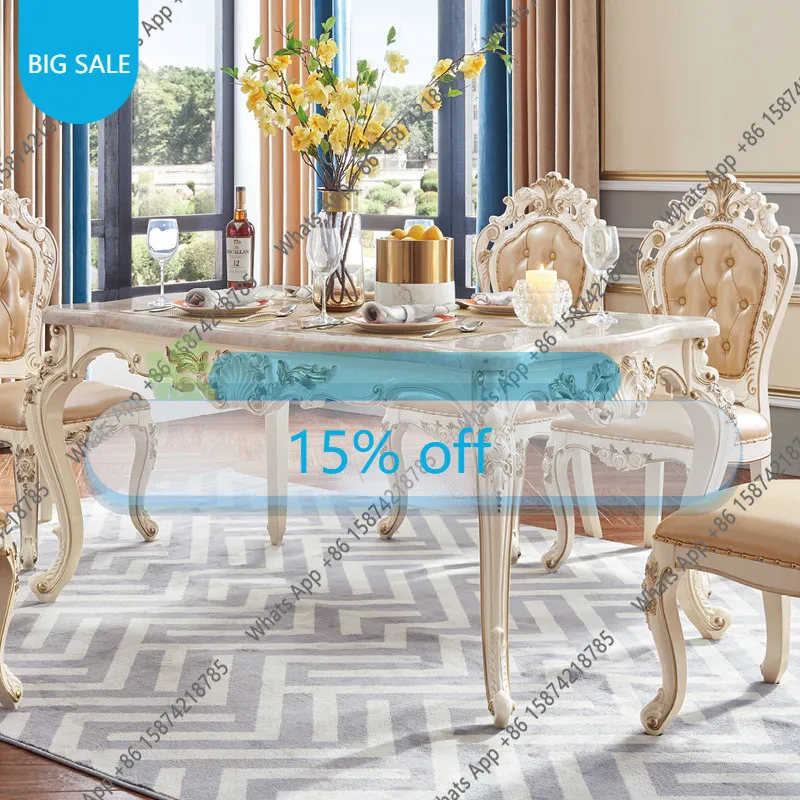 Yy European Neoclassical Western Dining Table Rectangular Eating All Solid Wood Carving Flower Marble Method American Style
Yy European Neoclassical Western Dining Table Rectangular Eating All Solid Wood Carving Flower Marble Method American Style