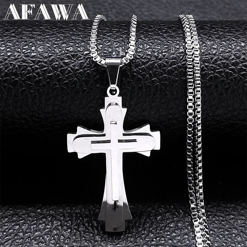 VIntage Christian Jesus Cross Necklace for Women Men Stainless Steel Silver Color Choker Prayer Baptism Gift Jewelry N8225S02
VIntage Christian Jesus Cross Necklace for Women Men Stainless Steel Silver Color Choker Prayer Baptism Gift Jewelry N8225S02