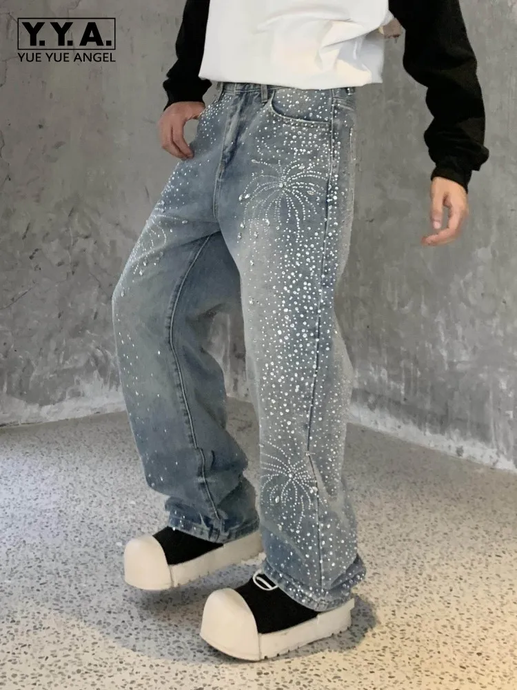 Male American Style Youthful Diamonds Shiny Jeans Straight Low Waist Pocket Denim Trousers Mens Fashion Casual Loose Long Pant
Male American Style Youthful Diamonds Shiny Jeans Straight Low Waist Pocket Denim Trousers Mens Fashion Casual Loose Long Pant