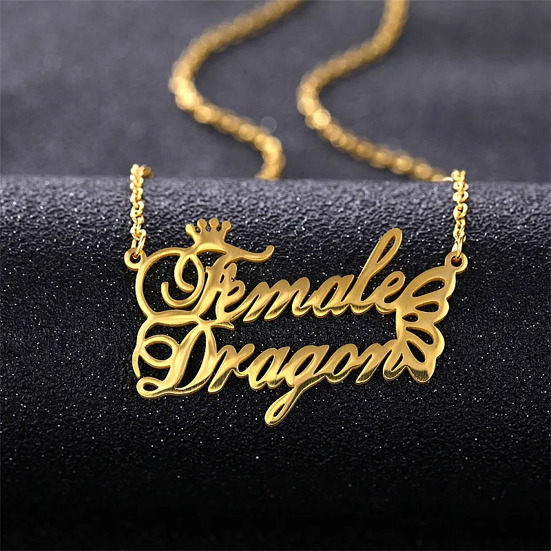 Custom Two Names Necklace Butterfly Women Gift Stainless Steel Choker Custom Name Crown Necklace Personalized Love Jewelry
Custom Two Names Necklace Butterfly Women Gift Stainless Steel Choker Custom Name Crown Necklace Personalized Love Jewelry