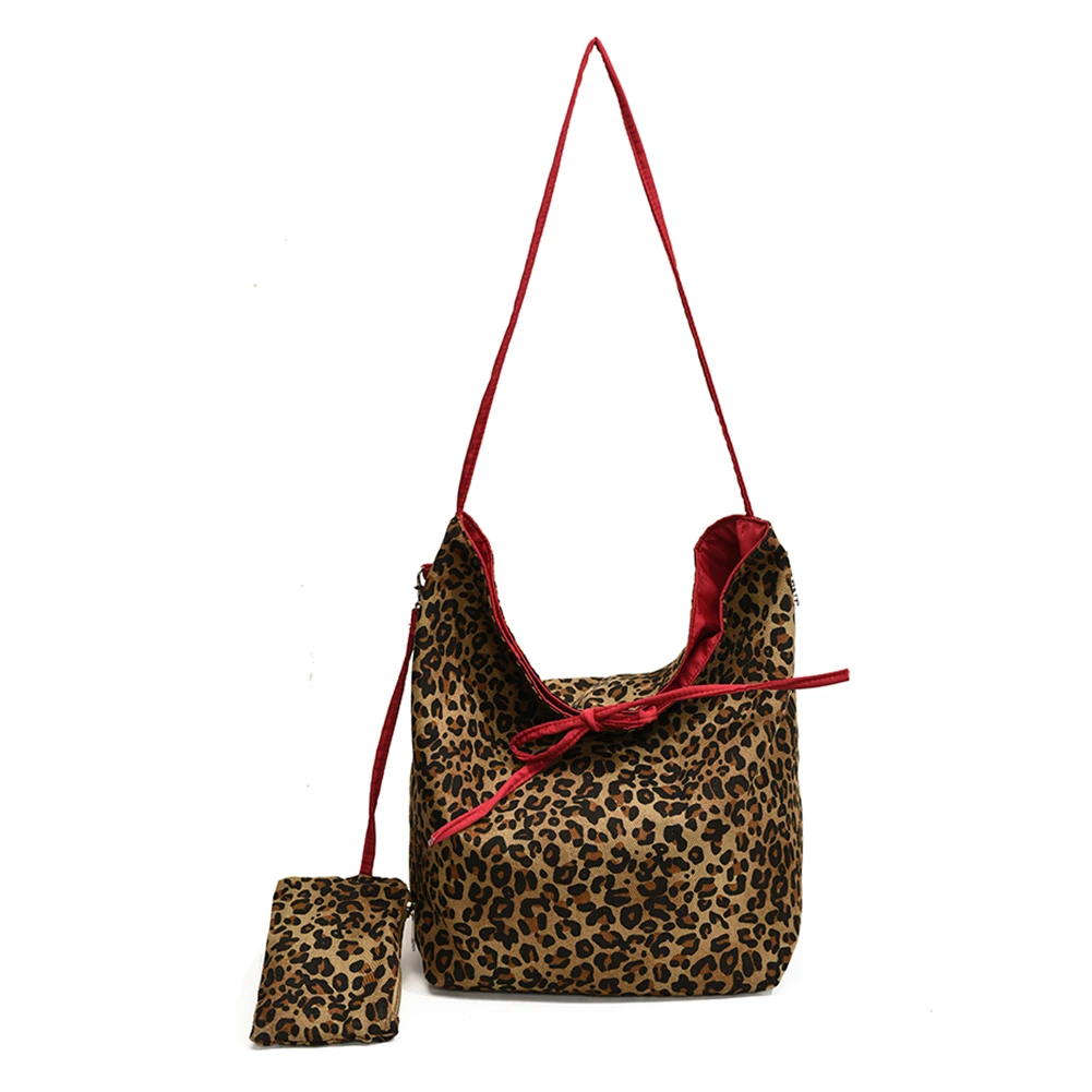 2 PCS Women Bucket Bag Leopard Print Tote Bag Large Capacity Handbag Trendy for Work Travel
2 PCS Women Bucket Bag Leopard Print Tote Bag Large Capacity Handbag Trendy for Work Travel