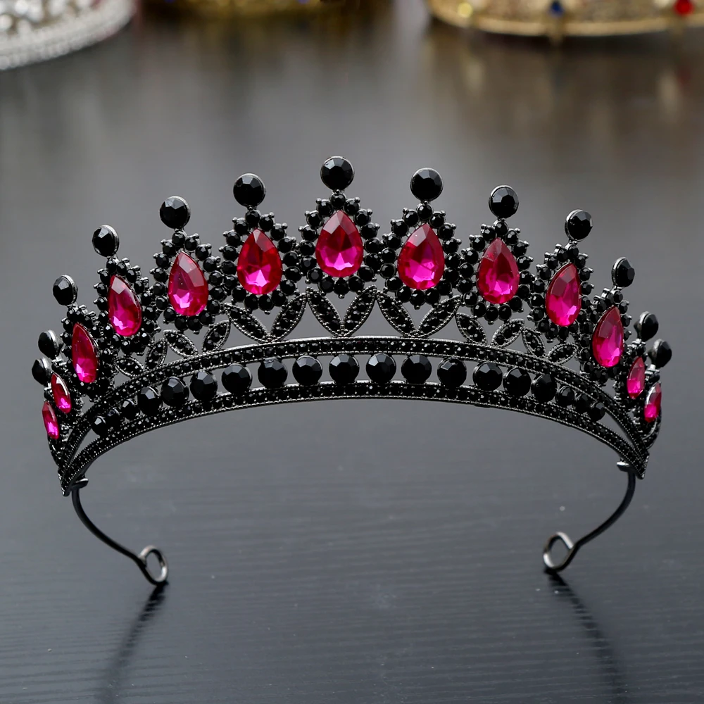1pc Baroque Vintage Black Crystal Tiaras Crowns Rhinestone Prom Diadem Crown Tiara Women Bride Bridal Wedding Hair Accessories
1pc Baroque Vintage Black Crystal Tiaras Crowns Rhinestone Prom Diadem Crown Tiara Women Bride Bridal Wedding Hair Accessories