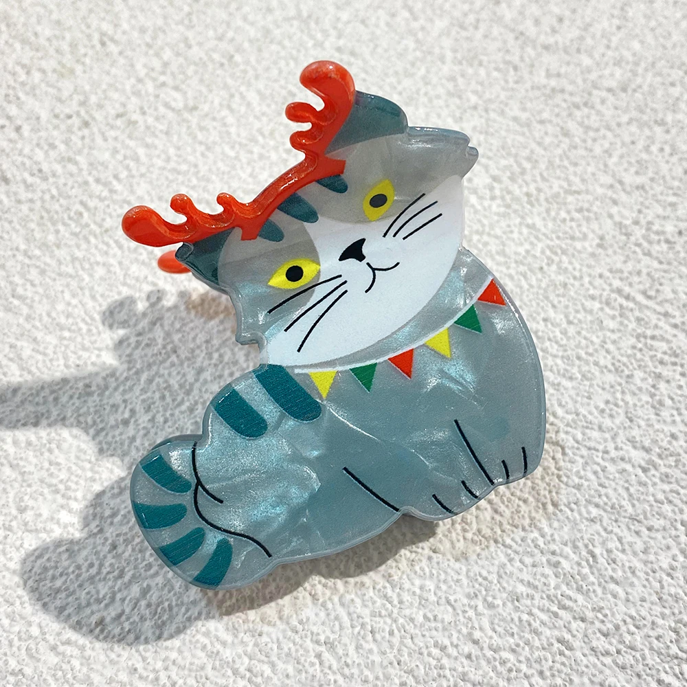 Christmas Cartoon Blue Cat Hair Clip Claw For Women Girls Fashion Acrylic Holiday Gifts Fixed Ponytail Hair Accessories Tool
Christmas Cartoon Blue Cat Hair Clip Claw For Women Girls Fashion Acrylic Holiday Gifts Fixed Ponytail Hair Accessories Tool