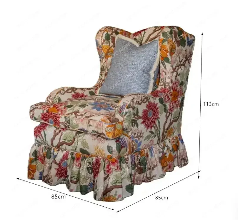retro pastoral color ruffle edge tiger chair hotel designer high back single sofa chair
retro pastoral color ruffle edge tiger chair hotel designer high back single sofa chair