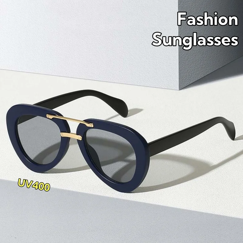 Fashion Aviator Frame Sunglasses UV400 Unisex Sun Protection Eye Protection Versatile Street Photography Shades Eyeglasses
Fashion Aviator Frame Sunglasses UV400 Unisex Sun Protection Eye Protection Versatile Street Photography Shades Eyeglasses