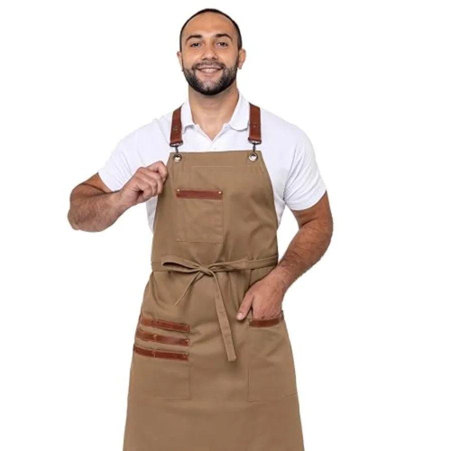 Unisex Western Bib Apron with Leather Straps One Size
Unisex Western Bib Apron with Leather Straps One Size