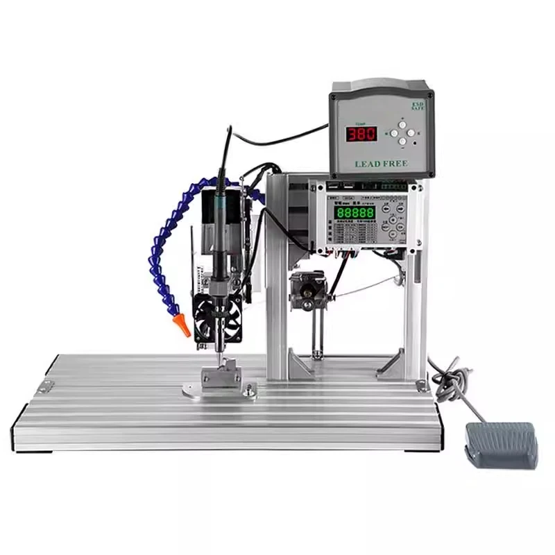 Semi-automatic soldering machine Soldering workstation Spot welder Consistent solder bead distribution Suitable for switch solde
Semi-automatic soldering machine Soldering workstation Spot welder Consistent solder bead distribution Suitable for switch solde