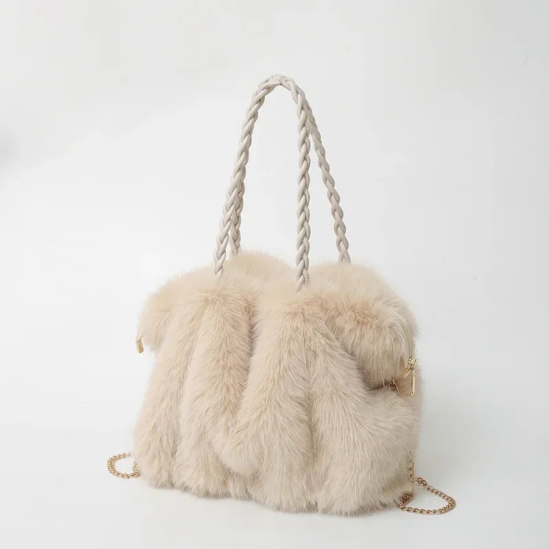Meet You Winter Fashion Pleated Faux Fur Tote Bag Quality Fluffy Soft Plush Shoulder Bag Large Capacity Solid Color Shopper Bag
Meet You Winter Fashion Pleated Faux Fur Tote Bag Quality Fluffy Soft Plush Shoulder Bag Large Capacity Solid Color Shopper Bag