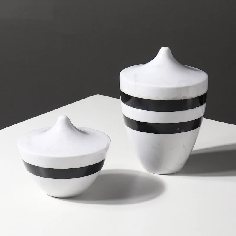 Natural marble geometric creative black and white striped tea cup shaped ornaments Office desktop soft decoration decoration
Natural marble geometric creative black and white striped tea cup shaped ornaments Office desktop soft decoration decoration