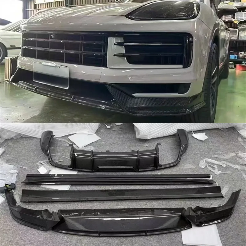 For Porsche Cayenne Real Carbon Fiber Bumper Front Lip Rear Diffuser Side Skirts Tail Wing Splitters Car Accessories Body Kit
For Porsche Cayenne Real Carbon Fiber Bumper Front Lip Rear Diffuser Side Skirts Tail Wing Splitters Car Accessories Body Kit