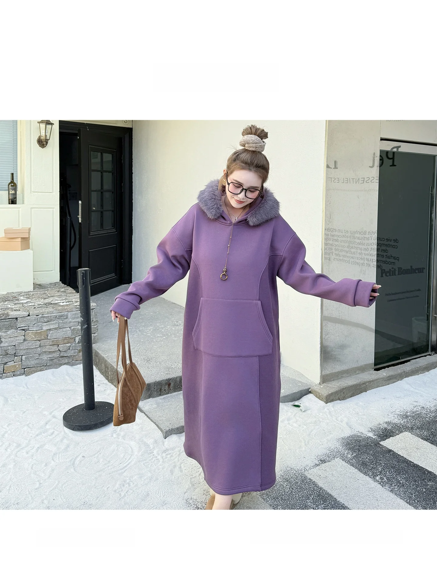 Зимняя утепленная толстовка с капюшоном больших размеров, юбка А-силуэта с высокой талией, женское платье с круглым вырезом и длинными рукавами
Зимняя утепленная толстовка с капюшоном больших размеров, юбка А-силуэта с высокой талией, женское платье с круглым вырезом и длинными рукавами