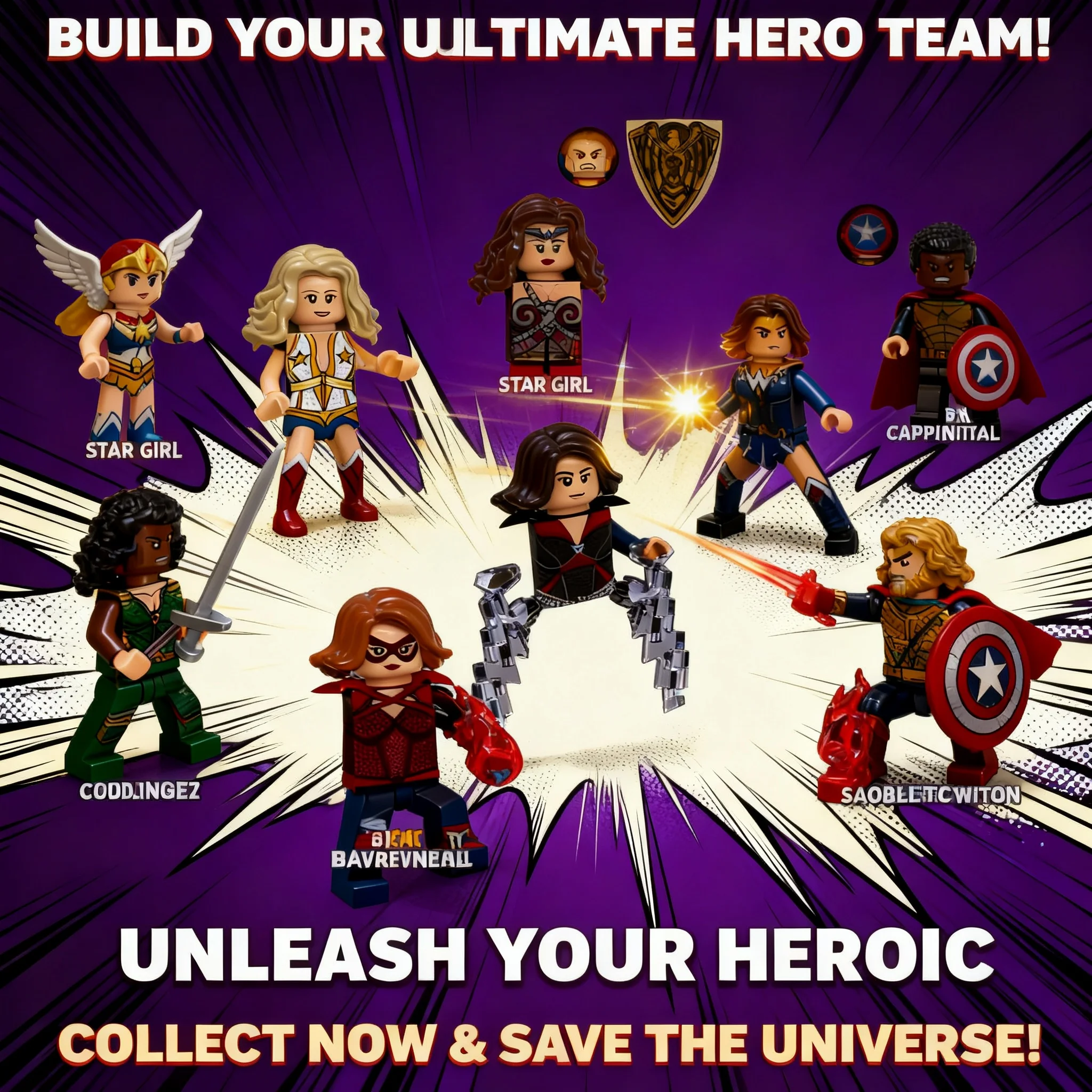 Homelander Starlight Queen Maeve Soldier Boy Stormfront A Train The Deep Crimson Countess Model Blocks Building Set MOC
Homelander Starlight Queen Maeve Soldier Boy Stormfront A Train The Deep Crimson Countess Model Blocks Building Set MOC