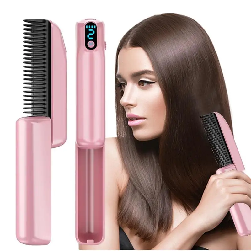 Hair Straightener Brush Negative Ion Styling Comb Electric Straightening Comb With LED Display 30s Fast Heating Hair Brush
Hair Straightener Brush Negative Ion Styling Comb Electric Straightening Comb With LED Display 30s Fast Heating Hair Brush