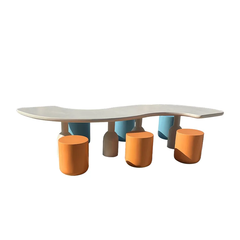 Creative children's early education training institution special-shaped table and chair combination
Creative children's early education training institution special-shaped table and chair combination