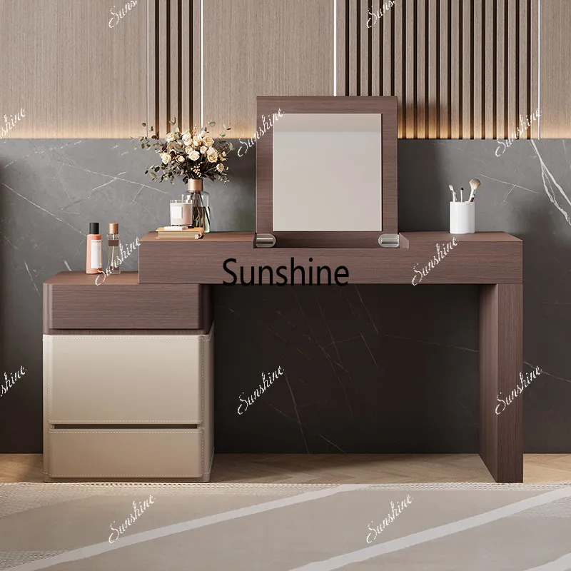 Italian minimalist desk, small apartment retractable dresser bedside table integrated light luxury
Italian minimalist desk, small apartment retractable dresser bedside table integrated light luxury