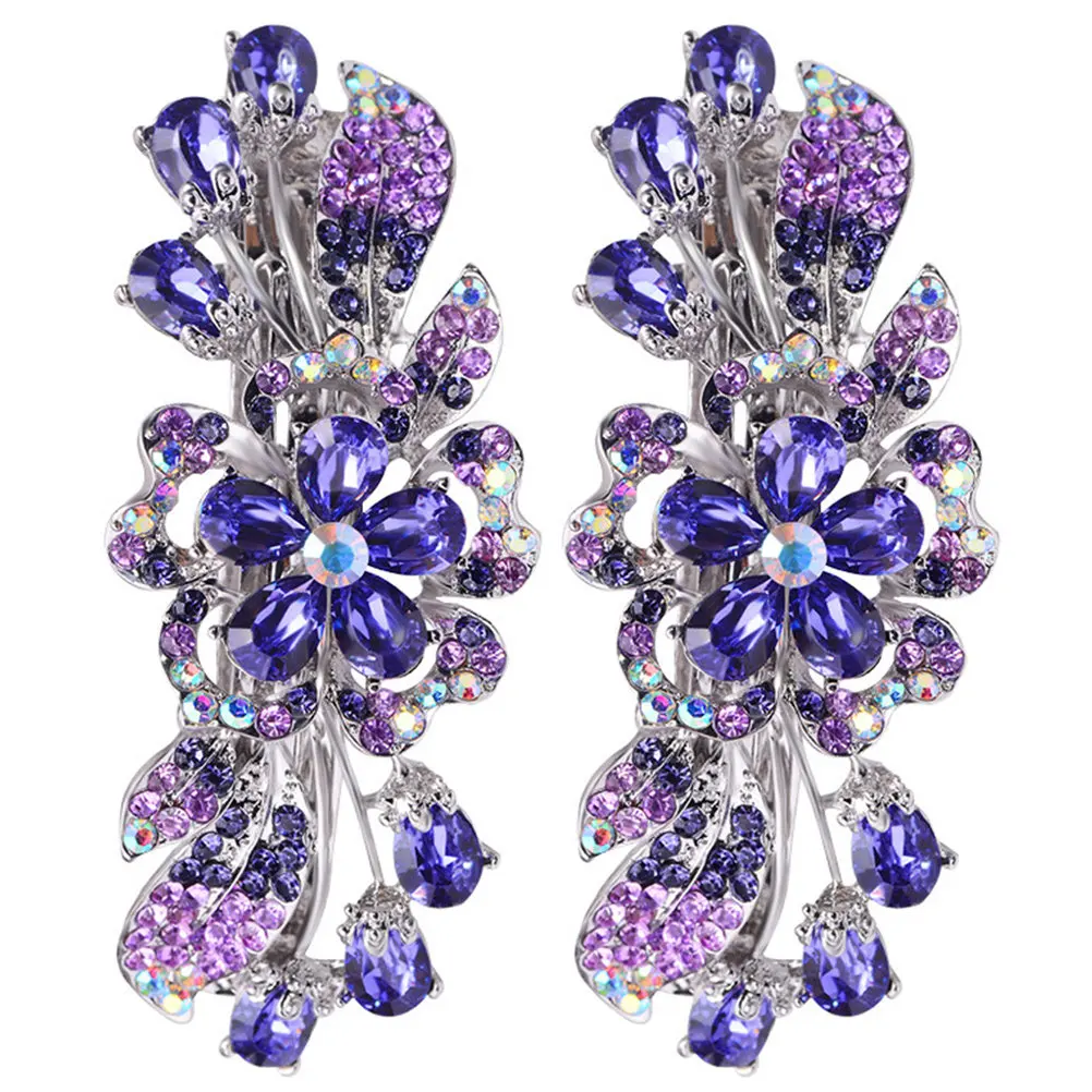 2Pcs Rhinestones Hair Clamp Clips Back Hair Holder Ponytail Barrettes for Women Daily Wear Birthday Banquet Gift Comfortable
2Pcs Rhinestones Hair Clamp Clips Back Hair Holder Ponytail Barrettes for Women Daily Wear Birthday Banquet Gift Comfortable