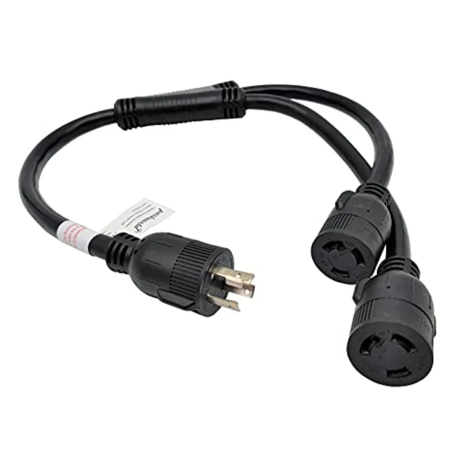 886160 Splitter for PDU 30 AMP Y Adapter Cord 3-Prong Twist Lock L6-30 Male Plug to 2 L6-30 Female Dual Receptacle 10 Gauge
886160 Splitter for PDU 30 AMP Y Adapter Cord 3-Prong Twist Lock L6-30 Male Plug to 2 L6-30 Female Dual Receptacle 10 Gauge