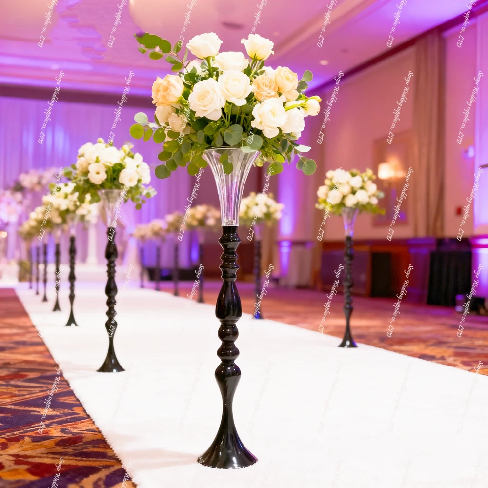 10pcs)50cm-100cmCrystal Trumpet Flower Vase metal Tall Flower Stand Centerpieces Wedding Table Vases Decor for Party Event Chr
10pcs)50cm-100cmCrystal Trumpet Flower Vase metal Tall Flower Stand Centerpieces Wedding Table Vases Decor for Party Event Chr