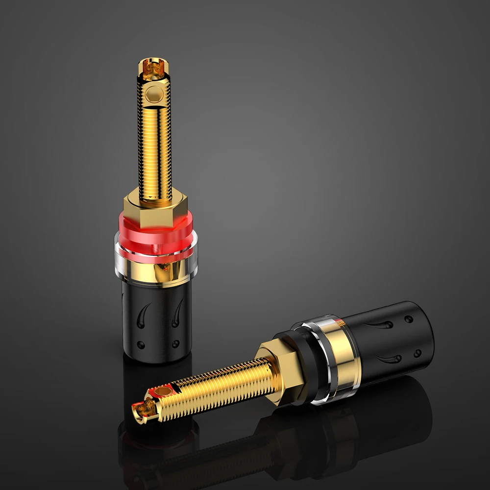 4PCS Viborg BP613G Pure Copper Gold plated Speaker Terminal Binding Post
4PCS Viborg BP613G Pure Copper Gold plated Speaker Terminal Binding Post