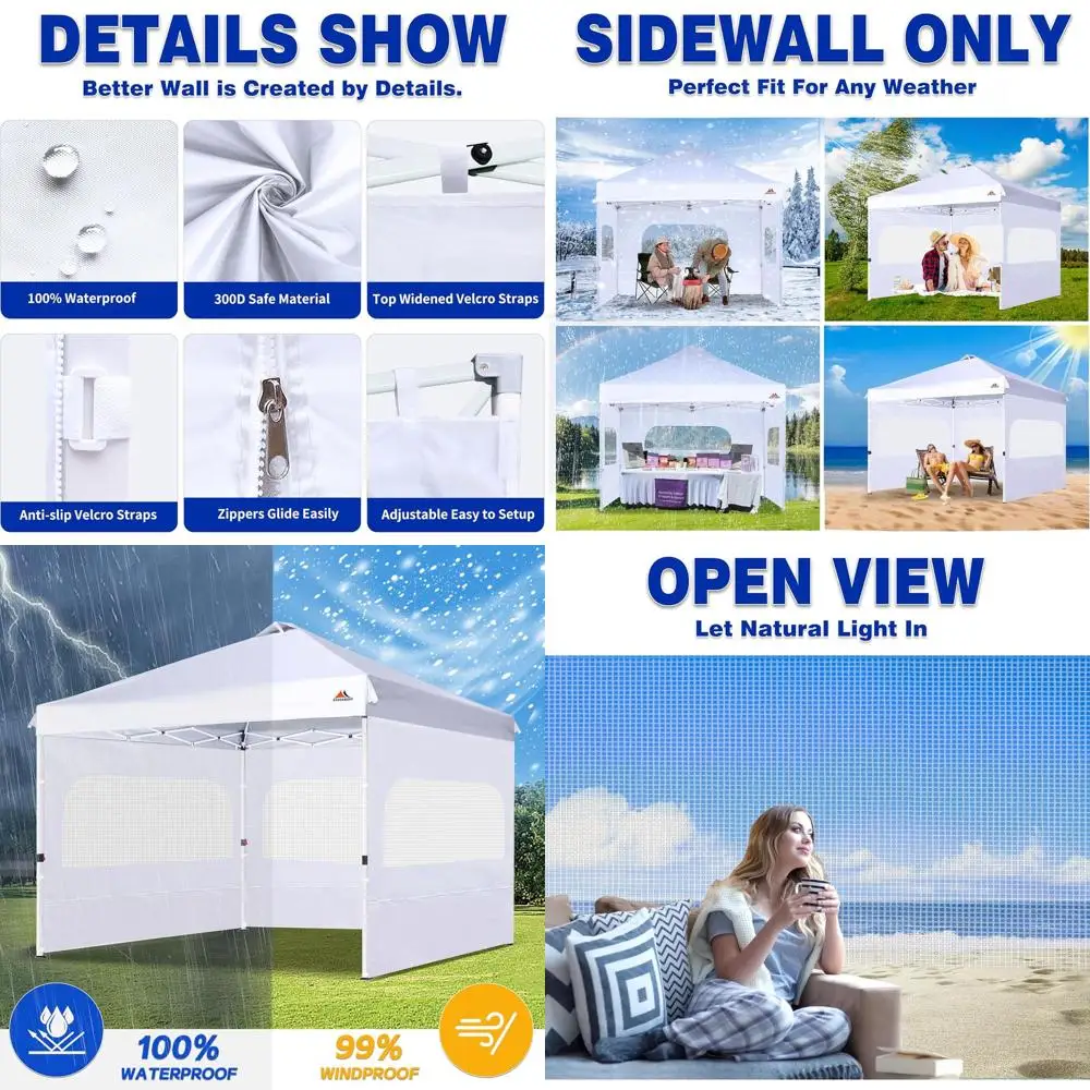 3-Piece White Mesh Sunwalls for 12x12 Canopy with Zippered Windows
3-Piece White Mesh Sunwalls for 12x12 Canopy with Zippered Windows