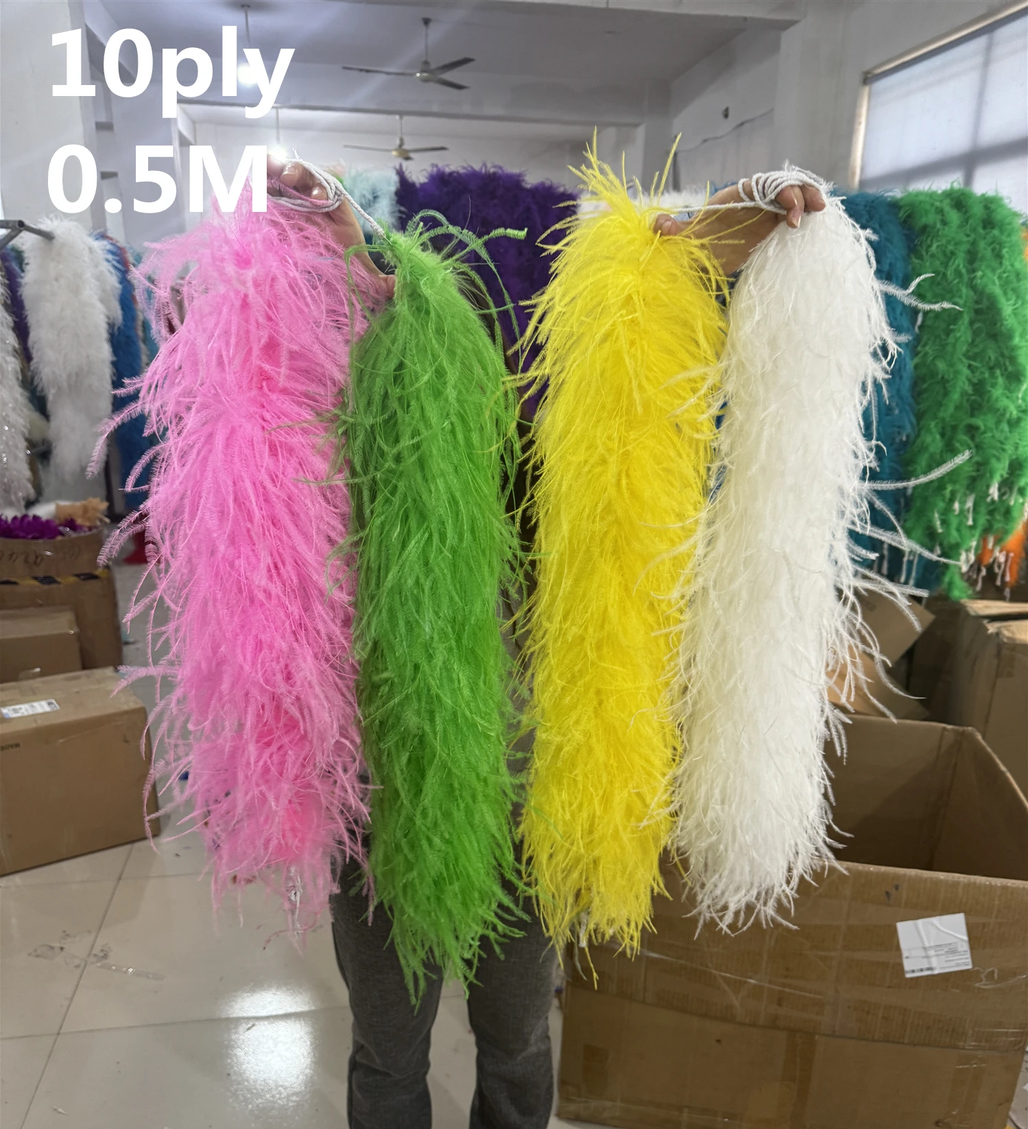 50CM Long Ostrich feather boa Ribbon 2 6 8 10 20Ply Fluffy Soft Ostrich plumas Boa Shawl for Party Cosplay Clothing Sewing Craft
50CM Long Ostrich feather boa Ribbon 2 6 8 10 20Ply Fluffy Soft Ostrich plumas Boa Shawl for Party Cosplay Clothing Sewing Craft