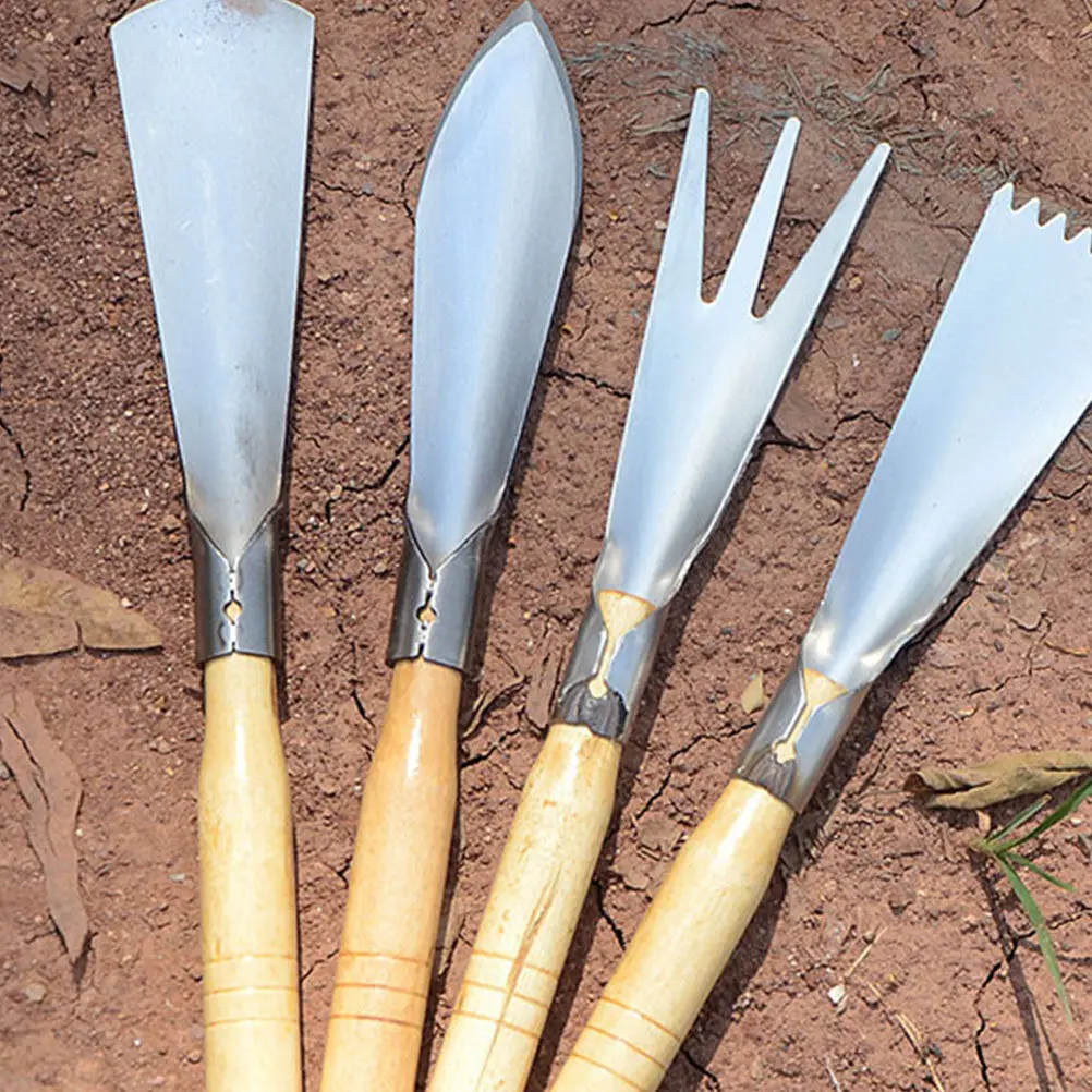 4Pcs Garden Trowels Stainless Steel Wood Multifunctional Gardening Tools Planting Handheld Spades Garden Trowels
4Pcs Garden Trowels Stainless Steel Wood Multifunctional Gardening Tools Planting Handheld Spades Garden Trowels