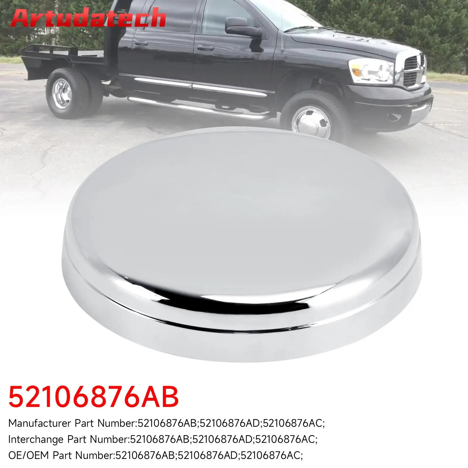 Artudatech Front Center Hub Cap For Dodge Ram 3500 Pickup Dually 2003-2015 2016 2017 2018 52106876AB
Artudatech Front Center Hub Cap For Dodge Ram 3500 Pickup Dually 2003-2015 2016 2017 2018 52106876AB