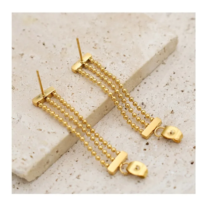 Jewelry Personality Light Luxury Titanium Steel Ear Jewelry Premium Sense Niche Three-layer Bead Chain Tassel Earrings Women
Jewelry Personality Light Luxury Titanium Steel Ear Jewelry Premium Sense Niche Three-layer Bead Chain Tassel Earrings Women