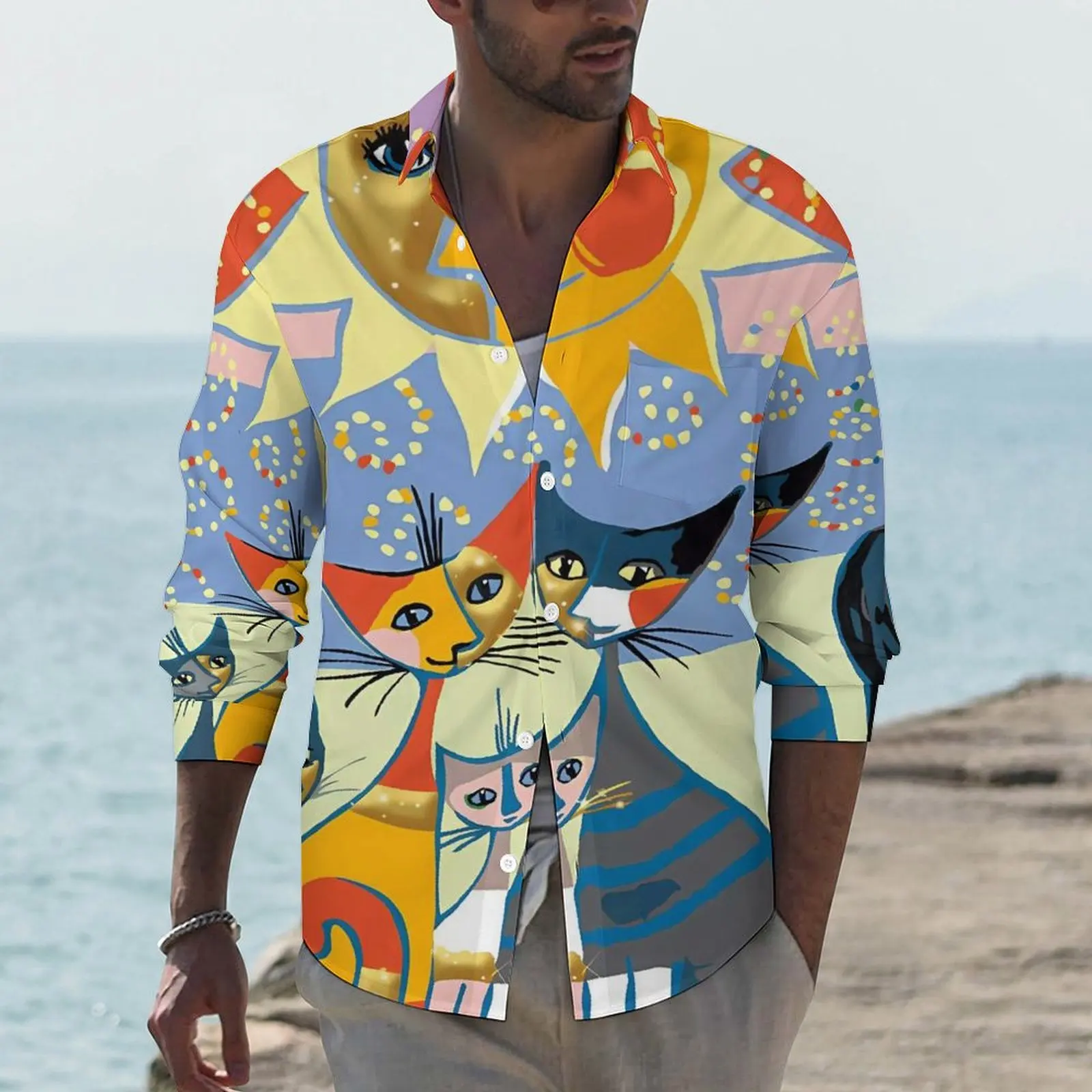 Abstract Sun And Cat Y2K Casual Shirt Male Animal Print Shirt Autumn Trendy Blouses Long Sleeve Graphic Oversize Tops
Abstract Sun And Cat Y2K Casual Shirt Male Animal Print Shirt Autumn Trendy Blouses Long Sleeve Graphic Oversize Tops