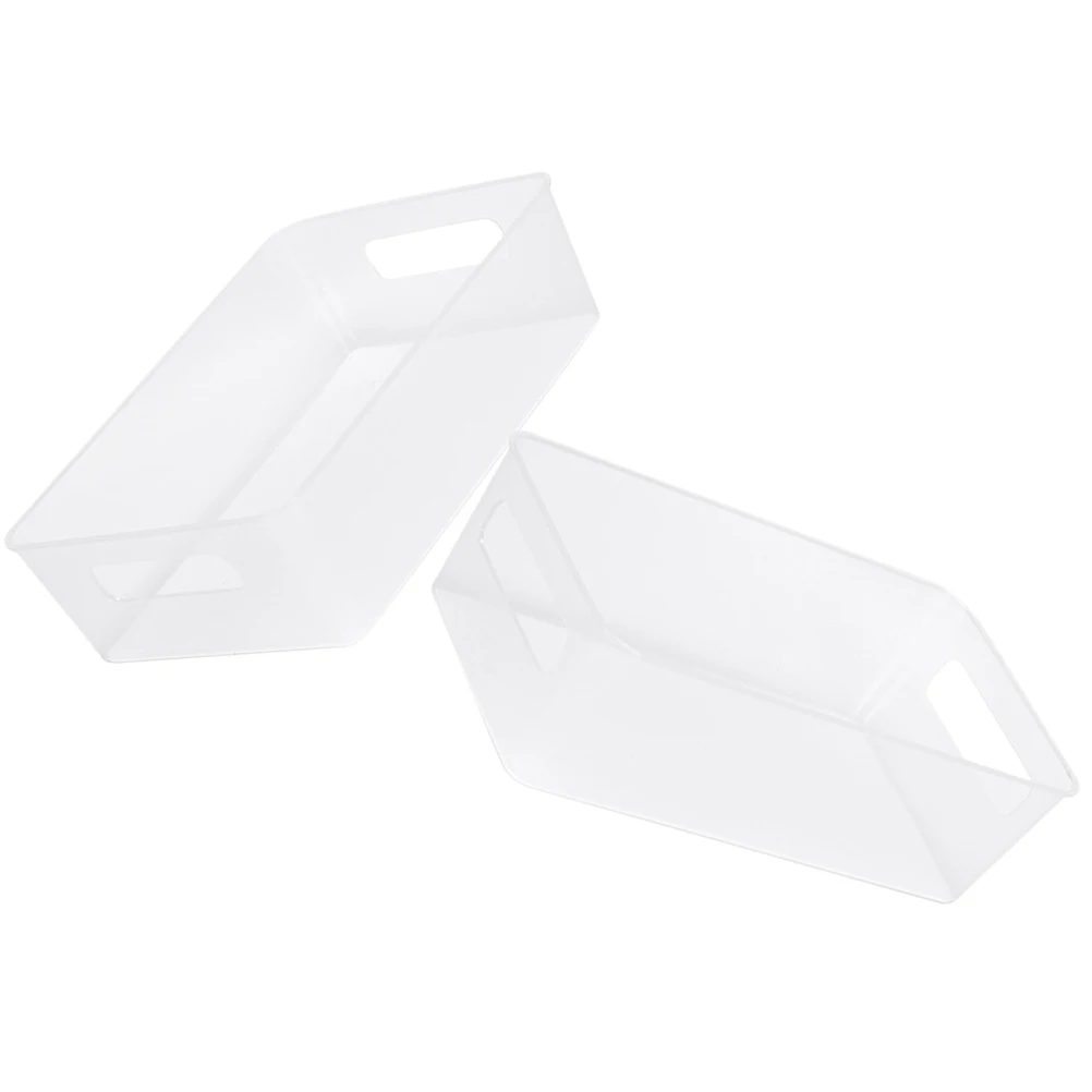 2pcs Fridge Organizer Refrigerator Storage Bin Stackable Transparent Food Preservation Box With Corner Pads Hollow Handle
2pcs Fridge Organizer Refrigerator Storage Bin Stackable Transparent Food Preservation Box With Corner Pads Hollow Handle