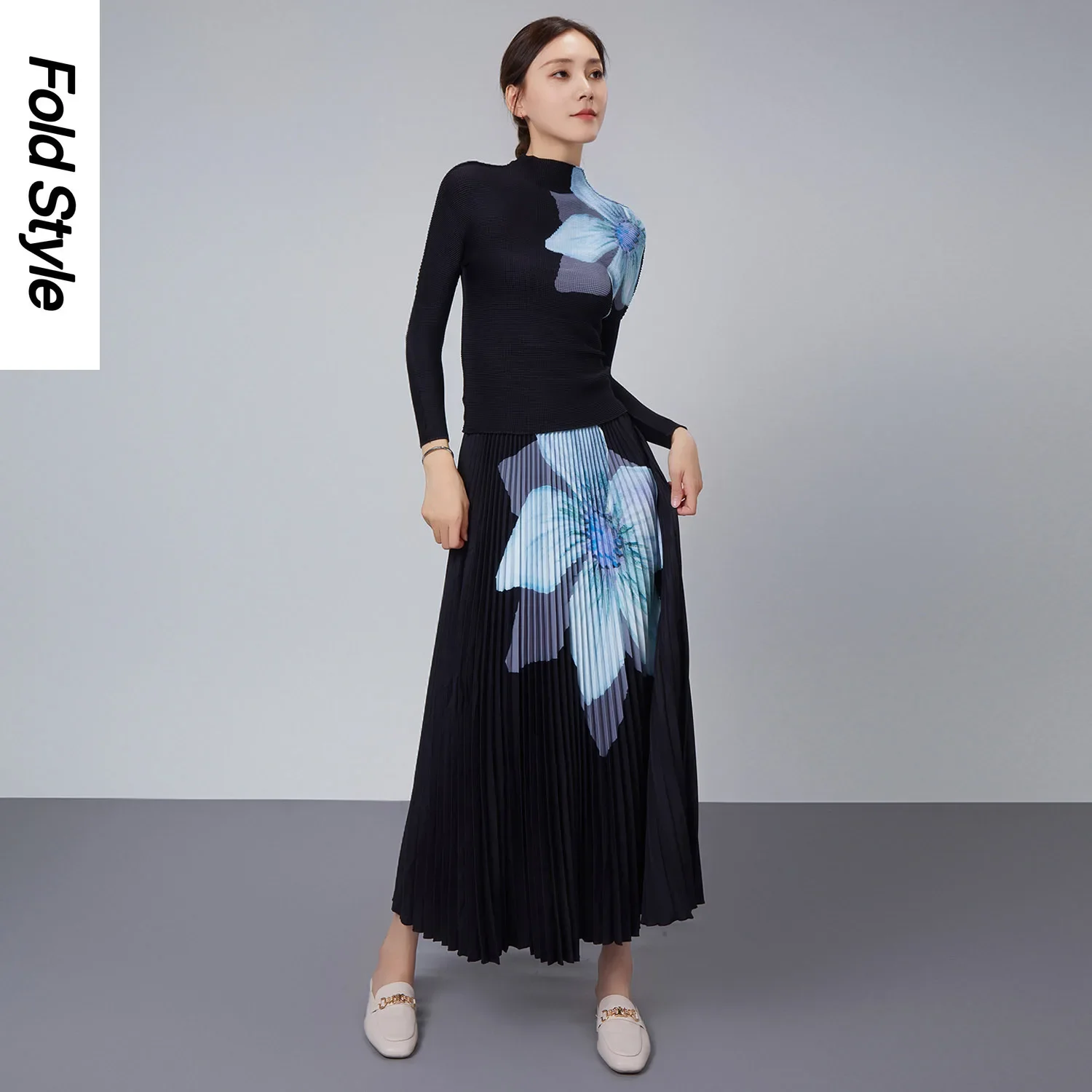 Miyake Pleated Print Spring and Autumn Set High Grade Texture T-shirt Long Sleeve Top Half Body Long Dress Two Piece Set
Miyake Pleated Print Spring and Autumn Set High Grade Texture T-shirt Long Sleeve Top Half Body Long Dress Two Piece Set