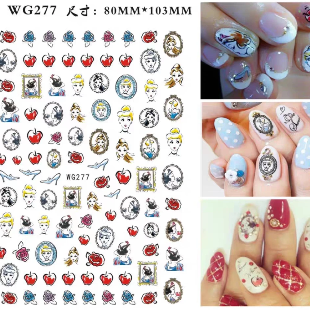 1 sheet Princess Snow White New 3D Cartoon Nail Art Stickers Nail Decals for Manicure fashion Design DIY Happy Accessories
1 sheet Princess Snow White New 3D Cartoon Nail Art Stickers Nail Decals for Manicure fashion Design DIY Happy Accessories