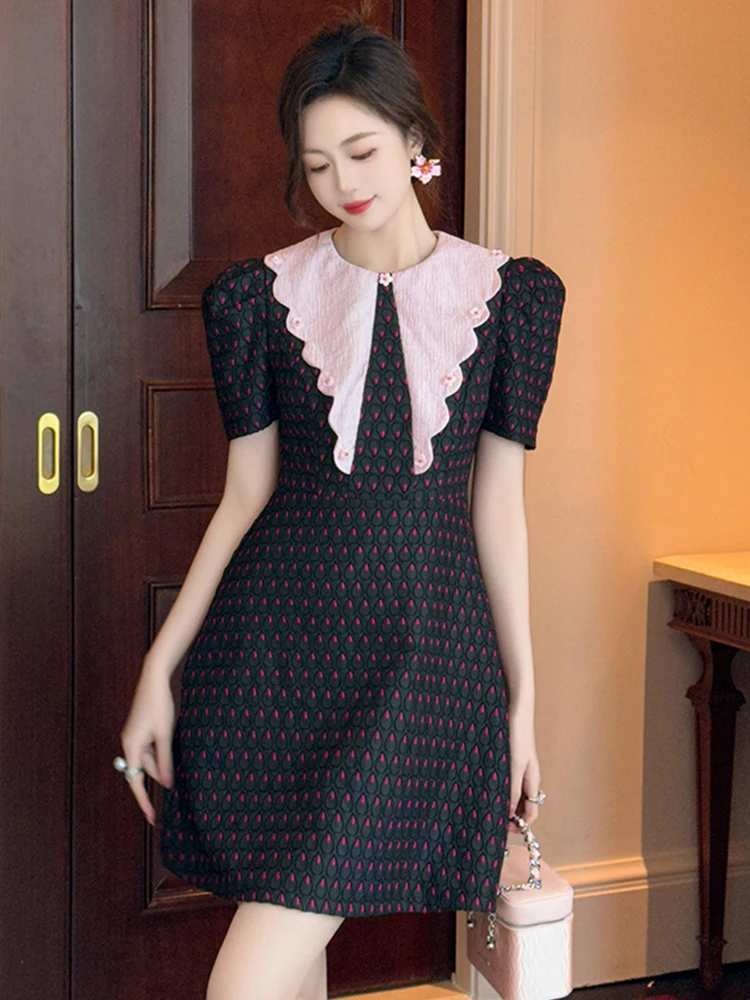 Women's French Retro Style Mini Dress Sweet Cute Lovely Bubble Sleeve Ball Gown Femme Party Street Date Banquet Vestidos Mujer
Women's French Retro Style Mini Dress Sweet Cute Lovely Bubble Sleeve Ball Gown Femme Party Street Date Banquet Vestidos Mujer